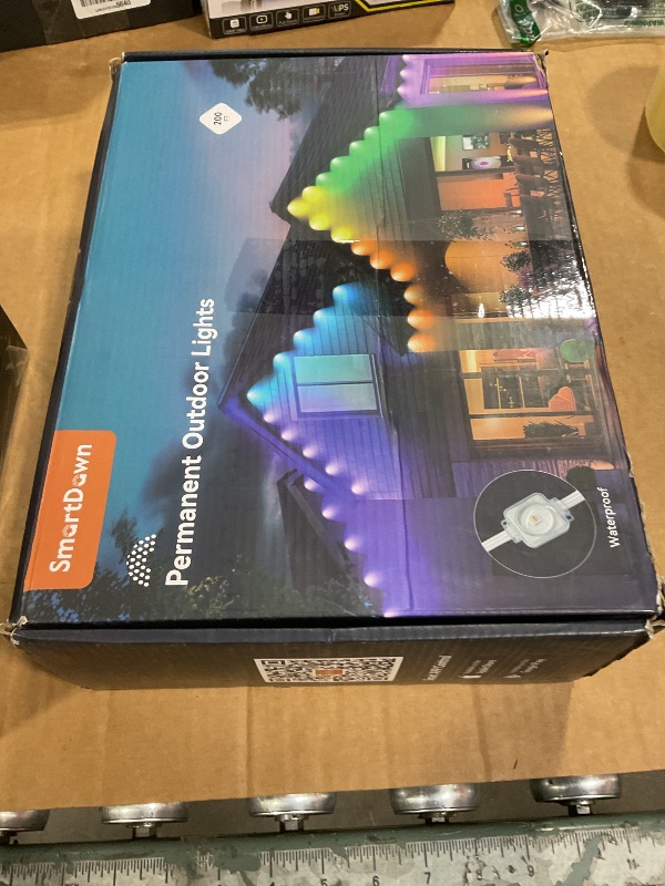 Photo 1 of *** USED ***Smart Permanent Outdoor Lights Pro, 200ft 120LED RGB+IC Warm/Cool White for Daily, 100+ Scene Modes, Waterproof Eaves Light for Halloween Christmas Decor, Works with Alexa, Google Assistant
