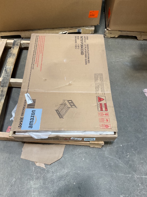 Photo 1 of *** box one of two***Merax Traditional Town and Country Style Pinewood Vintage Queen Bed, Rich Brown