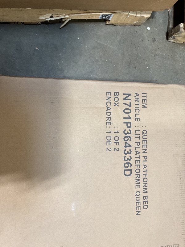 Photo 1 of *** box one of two***Merax Traditional Town and Country Style Pinewood Vintage Queen Bed, Rich Brown