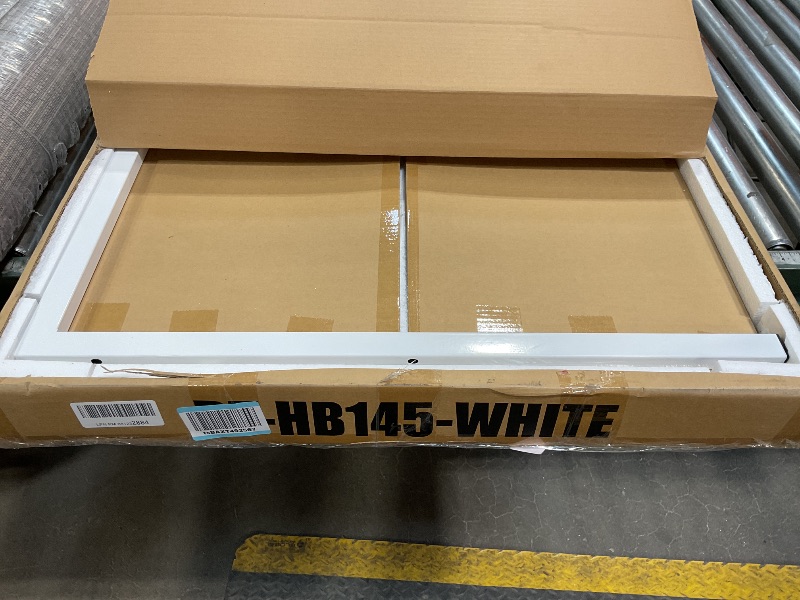 Photo 1 of *** box 2 only***FDW | 5-Piece Dining Table Set | White | Glass Kitchen Table with 4 Upholstered Chairs and Faux Leather Cushions | Space-Saving and Modern Design | for Dining Room, Easy to Assemble