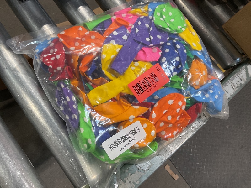 Photo 1 of 100 Pcs 12 Inch Colorful Polka Dot Balloons, Latex Balloons Assorted Colors for Happy Birthday Festival Wedding Anniversary Decoration Christmas Baby Shower Party Supplies