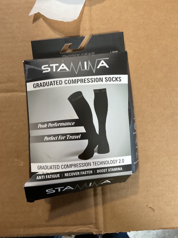 Photo 1 of Physix Gear Compression Socks - Best Men & Womens Compression Socks for Circulation, Running, Nurses, Athletic Use Sock Compression, Blood Pressure Socks, Calcetines de Compresion, All, Black, L/XL