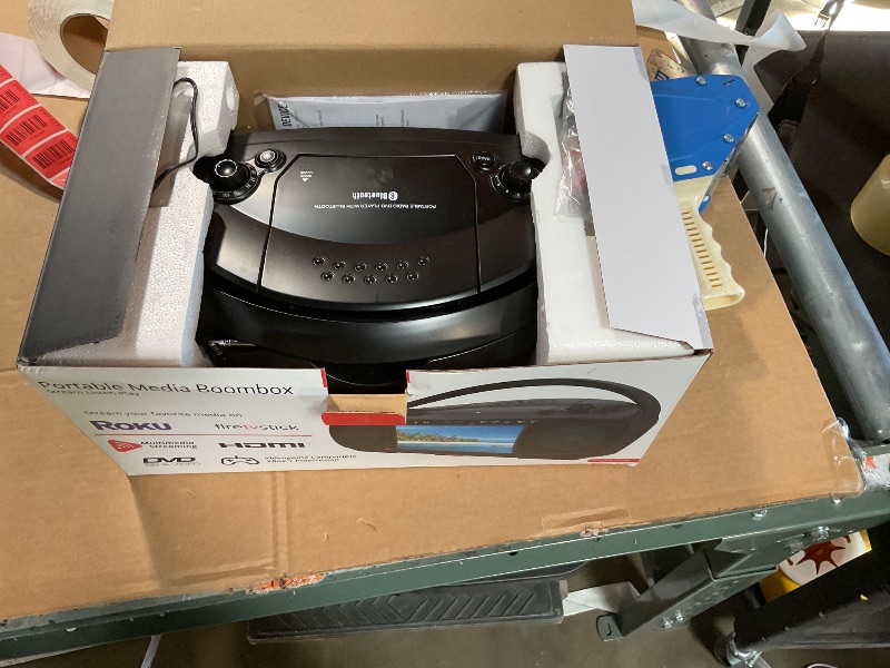 Photo 1 of ***FOR PARTS ONLY/ NON-FUNCTIONAL*** Aiwa Portable DVD Player, Crystal Clear Sound with Dual 3W Speakers and Bass Function, Featuring a 7" LCD Display, Bluetooth Connectivity, FM Radio, CD/DVD Playback  **BATTERY POWERED***