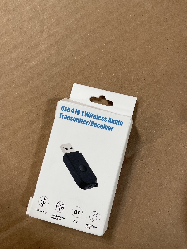 Photo 1 of 2 in 1 Bluetooth V5.3 Transmitter Receiver, BT USB Adapter, Wireless Audio Transmitter for TV to Bluetooth Headphones, Low Latency, Power by USB for TV/PC Home/Car Sound System