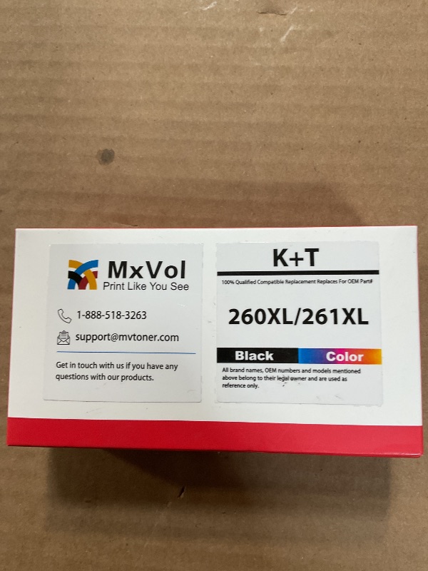 Photo 1 of 260XL 261XL Replacement for Canon Ink 260 and 261 Ink Cartridges PG-260 XL CL-261 XL for Canon Pixma TS6420a TS6420 TS6400 TR7020a TR7020 TR7000 TS5300 TS5320 Printer Ink Cartridge (1 Black,1 Color)