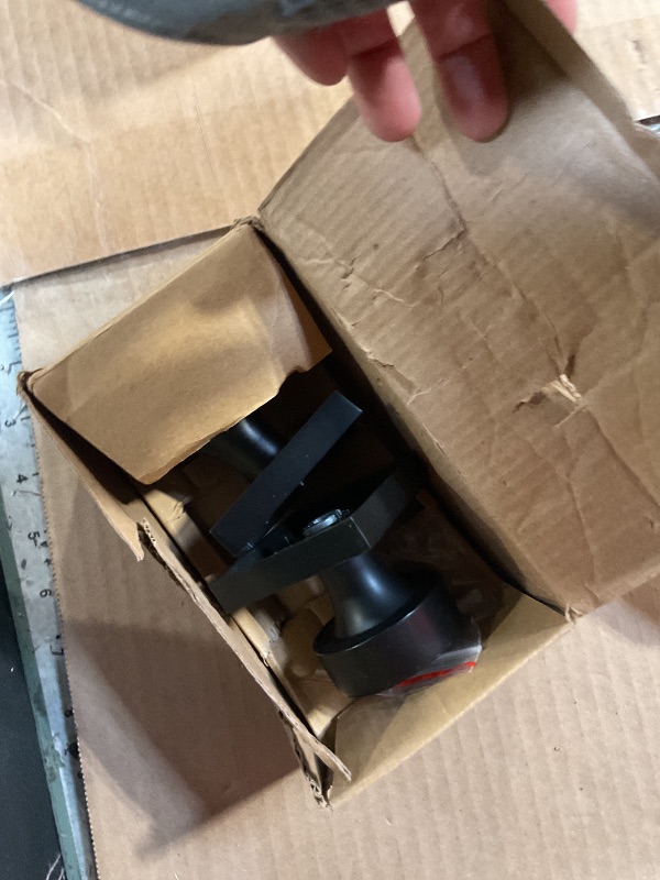 Photo 1 of * JUST HANDLES, NO LOCK SYSTEM * Goldenwarm Black Door Knobs with Deadbolt, Zinc Alloy Matte Black Exterior Door Knobs Lock Set with Deadbolt, Heavy Duty Door Locks for Front Door - Modern & Stylish(1 Pack)