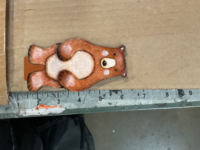 Photo 1 of * PLEASE SEE 2nd PHOTO FOR PRODUCT IMAGE, FIRST PHOTO IS ONLY SIMILAR/EXAMPLE, CONTAINS ONLY ONE CUTOUT * Feekoon 12 Pcs Wooden Animal Cutout Shapes Forest Painted Woodland Decorations Animals Wood Table Centerpieces Woodland Creature Decor for Craft Part