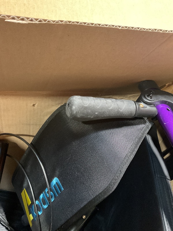 Photo 1 of **SCRAPES ON HANDLE. DIRT**Foldable Rollator Walker for Seniors with Seat, Lightweight 2 in 1 Rolling Walkers Wheelchair Combo for Adult, Transport Chair with Brakes, Adjustable Seat and Handle, 300 Lb. Weight Capacity, Purple