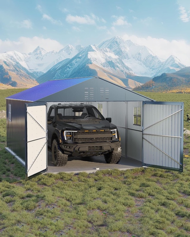 Photo 1 of ****partial set, incomplete
GarveeLife 12x20 FT Metal Carport, Enclosed Car Port with Reinforced Frame and Steel Roof for All-Weather Use, Metal Garage Shed for Full-Sized Pickup Trucks