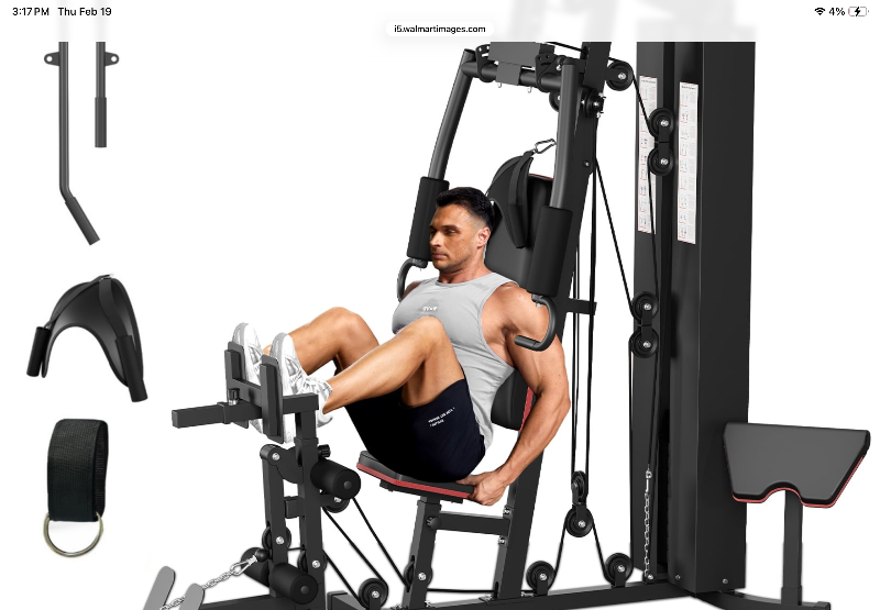 Photo 1 of *** partial set,weights only
GARVEE Home Gym Station,Multifunctional Full Body Workout Machine with 150LBS Weight Stack,Preacher Curl Pad,Leg Developer for Strength Training,Black