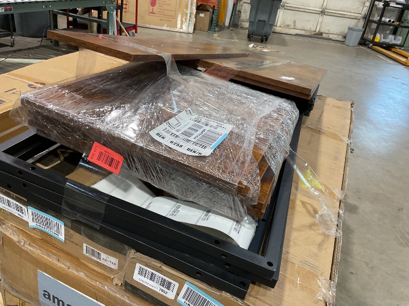 Photo 1 of ***For parts only, missing parts
YITAHOME U Shaped Desk with Power Outlets & LED Lights, 79" Reversible L Shaped Desk with Drawers, Corner Computer Desk Office Desk with Monitor Stand & Storage Shelves, Rustic Brown