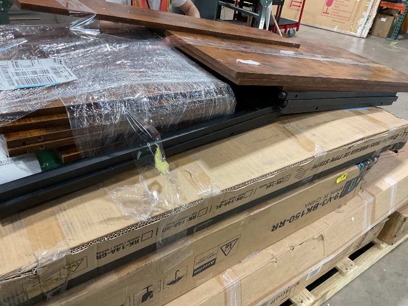 Photo 1 of ***For parts only, missing parts
YITAHOME U Shaped Desk with Power Outlets & LED Lights, 79" Reversible L Shaped Desk with Drawers, Corner Computer Desk Office Desk with Monitor Stand & Storage Shelves, Rustic Brown