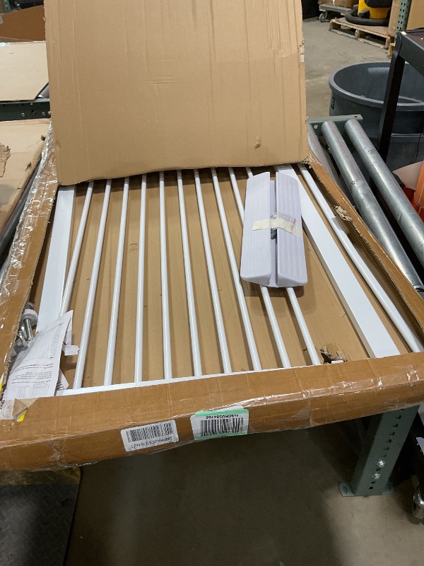 Photo 1 of *** missing screws for assembly***WAOWAO 55.11" Extra Tall Cat Pet Gate 36.22-39.37" Wide Pressure Mounted Walk Through Swing Auto Close Safety White Metal Kids Dog Pet Puppy Cat for Indoor Stairs,Doorways, Kitchen