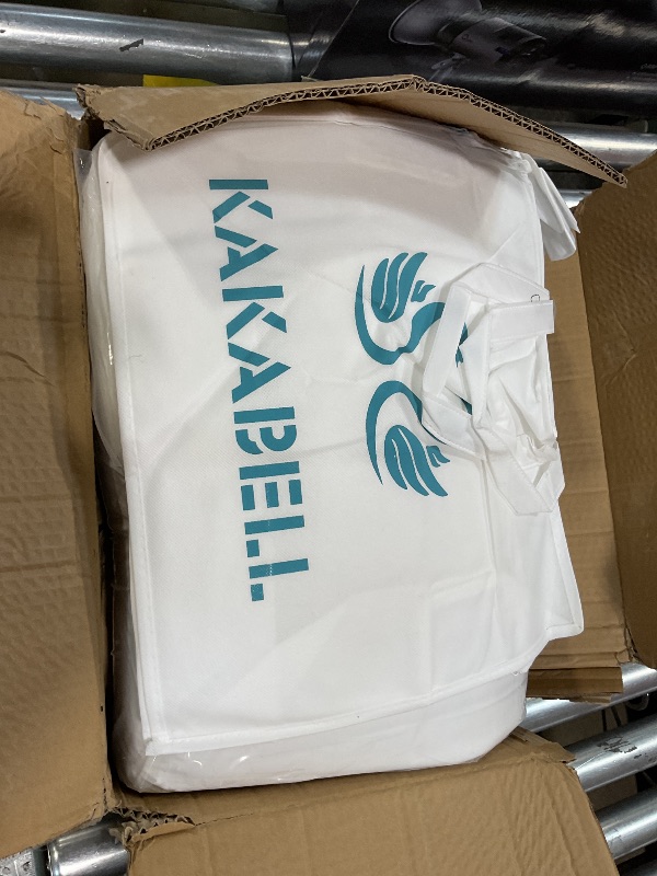 Photo 1 of ***5 INCH SLIT IN FABRIC/VIEW PHOTOS ***KAKABELL Pinch Pleat Goose Down Feathers Fiber Comforter King Size All Season-Ultra Soft and Cozy Noiseless Duvet Insert with Egyptian Cotton Blend Cover,Fluffy Warm Comforter Insert(White,90"X106")