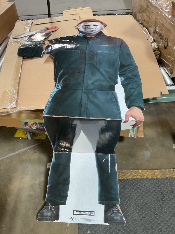 Photo 1 of ***DAMAGE***Cardboard People Advanced Graphics Mike Myers with Knife Life Size Cardboard Cutout Standup - Halloween II (1981 Film)