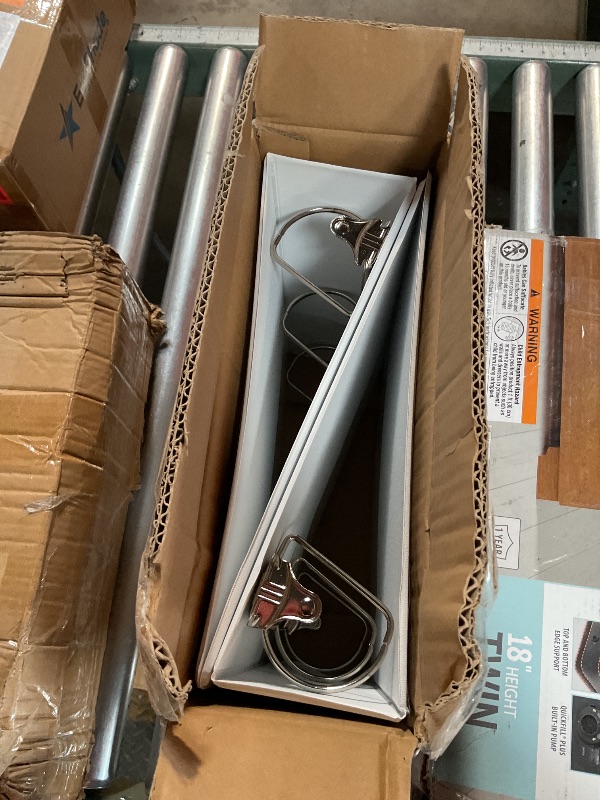 Photo 1 of Amazon Basics 3 Ring Binders, 3 Inch D-Ring Organizer for School, Home Office, Paper Storage, White, 2 Pack