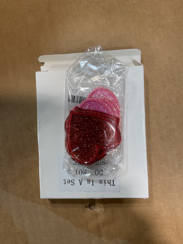 Photo 1 of **PARTIAL SET (8)*** Suncalla 24 Pcs Valentine's Day Heart Patches Self Adhesive Glitter Patches for Clothing DIY Decorative Accessories for Women Clothes Backpacks Jackets Hats Bags Clothes