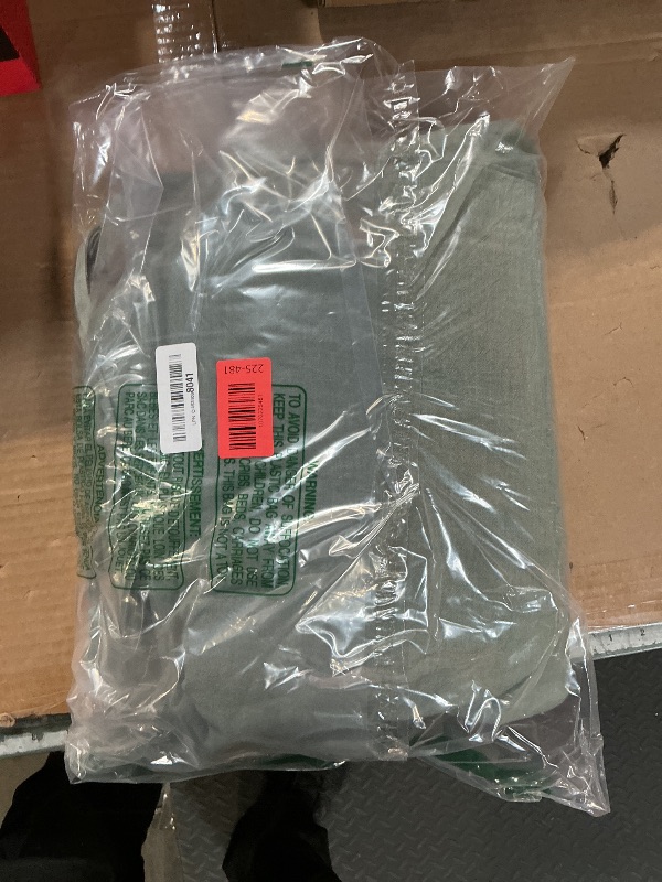 Photo 1 of **exact bed size unknown*** JIYUAN 100% Washed Cotton Duvet Cover Set 3 Pieces, 1 Duvet Cover 108x98 Inches(Comforter Not Included) and 2 Pillowcases,Linen Feel Bedding Set Comfy and Breathable, Heathered Green