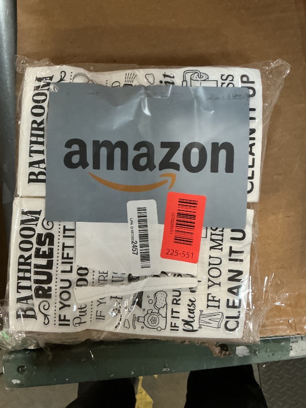 Photo 1 of 100 Pcs Bathroom Rules Paper Napkins Disposable Hand Towels for Bathroom 3 Ply Decorative Etiquette Guest Napkins for Powder Room Wedding Birthday Holiday Anniversary, Black White