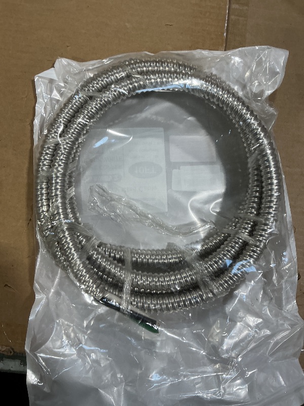 Photo 1 of 10ft 6/2 Metal Clad (MC) Cable with Ground, 6 Gauge Electric Wire with Aluminum Armor, Solid Bare Copper Conductors for Indoor Outdoor Underground Embedded Installation (6/2, 10 ft)