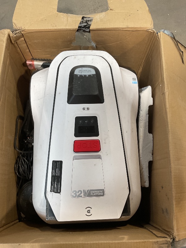 Photo 1 of **FOR PARTS ONLY/ NON-FUNCTIONAL** ECOVACS Goat A2500 RTK Robot Lawn Mower, Lidar-Enhanced RTK+Vision Navigation, Auto-Mapping, Dual Blades, Edge Precision Mowing, Perimeter Wire-Free, Suitable for 5/8 Acres Lawn, 50% Slope Capability