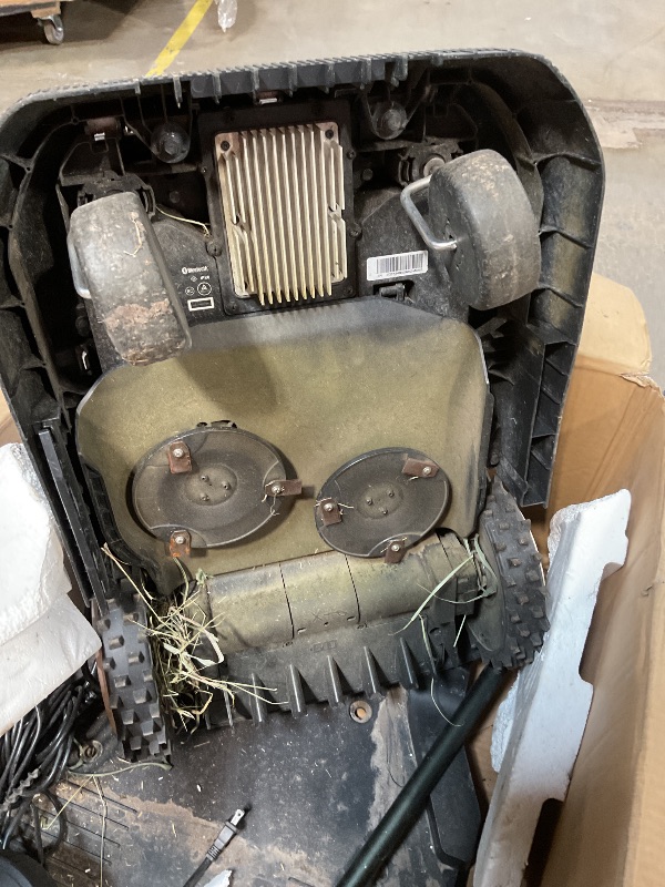 Photo 1 of **FOR PARTS ONLY/ NON-FUNCTIONAL** ECOVACS Goat A2500 RTK Robot Lawn Mower, Lidar-Enhanced RTK+Vision Navigation, Auto-Mapping, Dual Blades, Edge Precision Mowing, Perimeter Wire-Free, Suitable for 5/8 Acres Lawn, 50% Slope Capability
