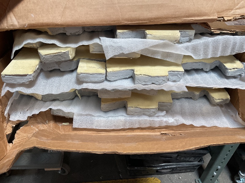 Photo 1 of *** MINOR DAMAGE ***Canyon's Edge Faux Stack Stone Panel - 24 in x 48 in - Gray Fox (44.76 Sq. ft. / Case) 6 Pack