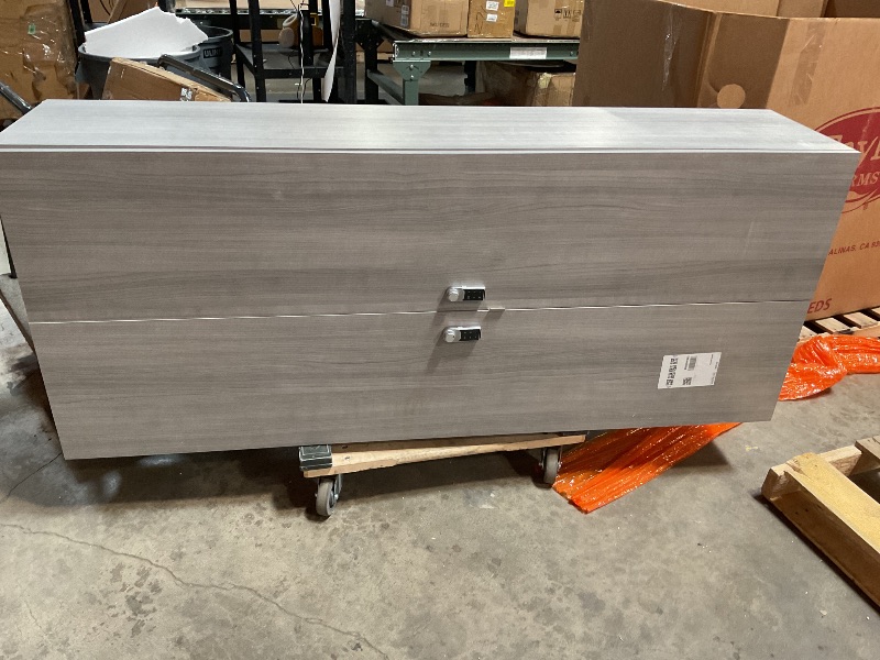 Photo 1 of *** USED, MISSING HARDWARE, MINOR DAMAGE***Bush Business Furniture Single Tier 2 Door Storage Locker with Keypad Locks, Office Furniture, Assure Collection, Platinum Gray