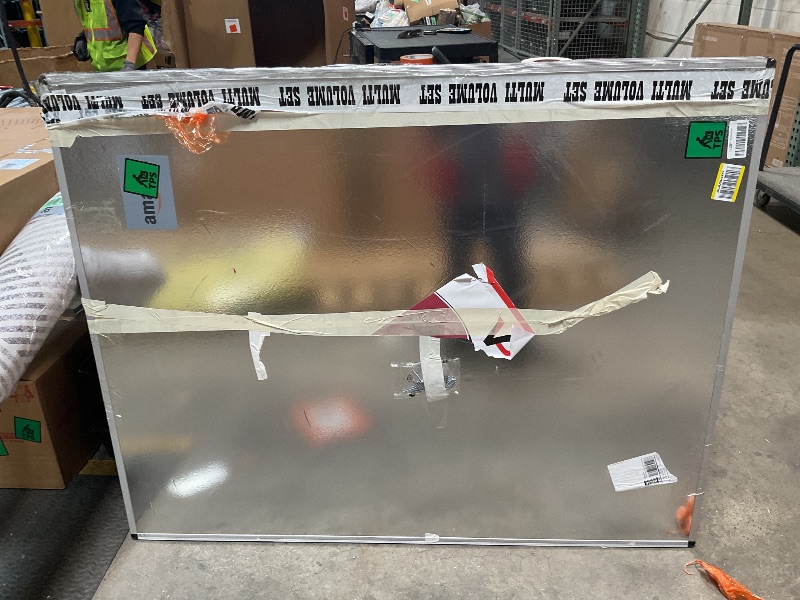 Photo 1 of *** MINOR DAMAGE, MISSING HARDWARE ***VIZ-PRO Large Magnetic Dry Erase White Board for Wall, 60 X 48 inches, Pack of 2, 5' x 4' Aluminum Framed Whiteboard with Marker Tray for School Office Home