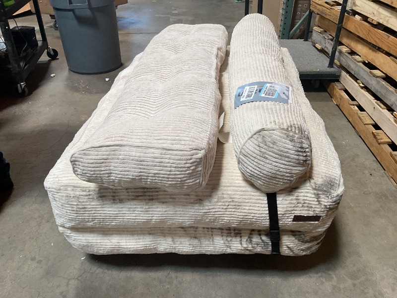 Photo 1 of *** MINOR DAMAGE, DIRTY FROM TRANSPORT ***MAXYOYO Folding Sofa Bed, Convertible Sleeper Chair with Pilow Foldable Matress with Back Support, Portable Fold Out Chair Bed Comfy Floor Sofa Lounge for Living Room Bedroom, Beige, Double