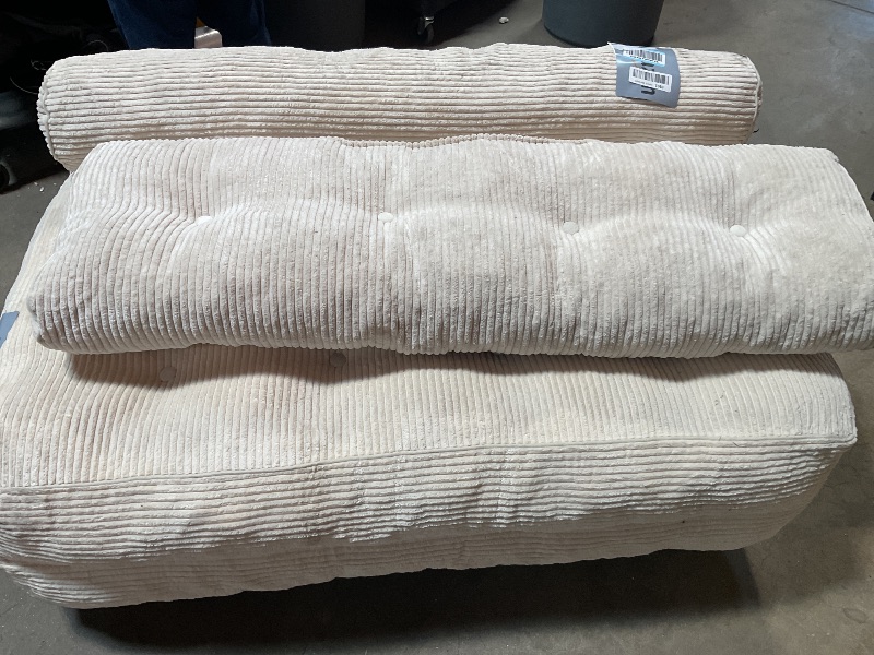 Photo 1 of *** MINOR DAMAGE, DIRTY FROM TRANSPORT ***MAXYOYO Folding Sofa Bed, Convertible Sleeper Chair with Pilow Foldable Matress with Back Support, Portable Fold Out Chair Bed Comfy Floor Sofa Lounge for Living Room Bedroom, Beige, Double