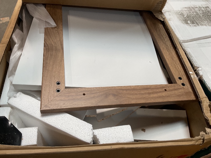 Photo 1 of *** USED, UNKNOWN MISSING PARTS ***Storkcraft Modern 6 Drawer Double Dresser (White with Vintage Driftwood) – GREENGUARD Gold Certified, Modern Double Dresser for Nursery and Kids Bedroom, Wide Dresser Organizer for Children’s Bedroom