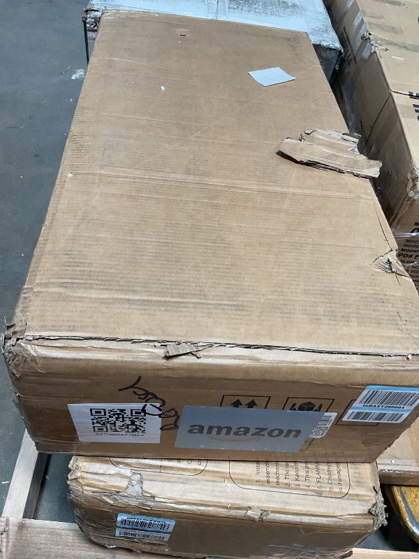 Photo 1 of *** BOX A ONLY ***Tribesigns 63 Inch Executive Desk with File Cabinet, L Shaped Office Desk with Drawers and Storage Shelves, Business Furniture Set Workstation for Home Office, Gray and Black