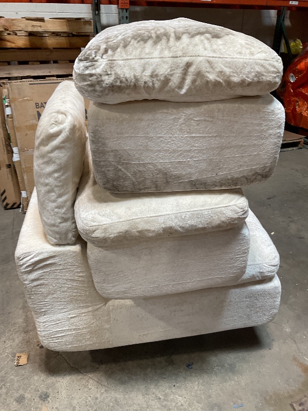 Photo 1 of *** MINOR DAMAGE, DIRTY FROM TRANSPORT, MIDDLE SOFA, TWO OTTOMANS***Vamcheer Modular Sectional Cloud Couch - Utra Soft U Shaped Couch with 2 Movable Ottoman, Deep Seat Boneless Couches for Living Room Bedroom, No Assembly Required, Beige