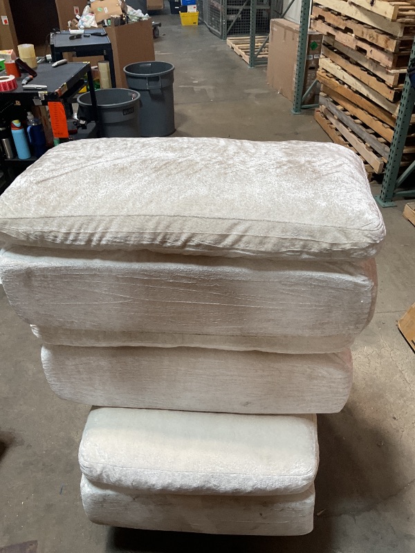 Photo 1 of *** MINOR DAMAGE, DIRTY FROM TRANSPORT, MIDDLE SOFA, TWO OTTOMANS***Vamcheer Modular Sectional Cloud Couch - Utra Soft U Shaped Couch with 2 Movable Ottoman, Deep Seat Boneless Couches for Living Room Bedroom, No Assembly Required, Beige