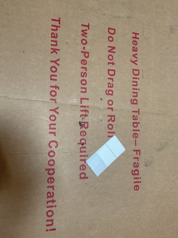 Photo 1 of *** USED, MINOR DAMAGE ***Luck Live 62.9'' to 94.4'' Extendable Dining Tables for 6 to 10 - New sintered Stone Material Rectangle Dining Table -High Hardness?White, Easy