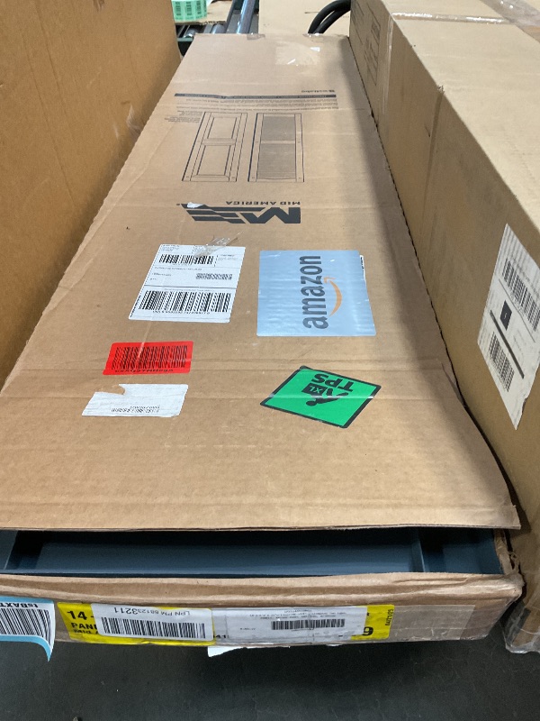 Photo 1 of 14 3/4"W x 59"H Lifetime Vinyl, Standard Two Equal Panels, Raised Panel Shutters, w/Installation Shutter-Lok's & Matching Screws (Per Pair), Storm Cloud