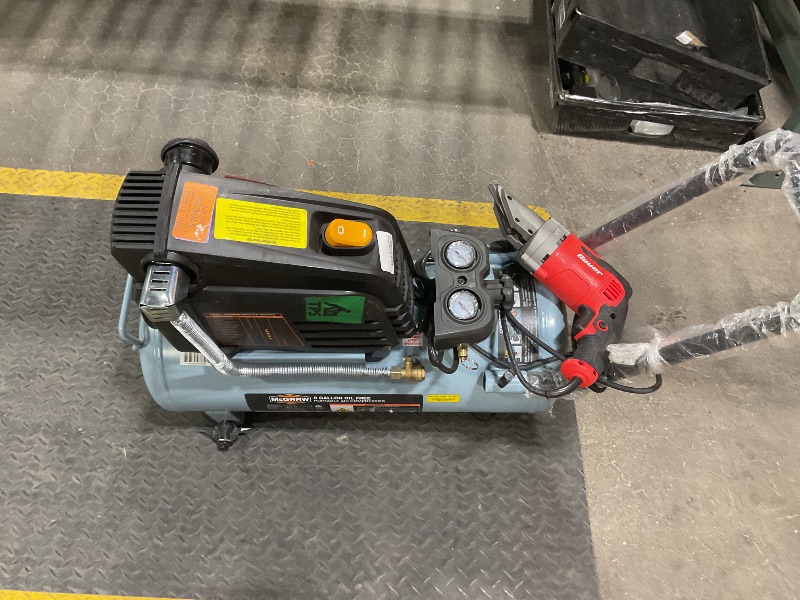 Photo 1 of *** USED, DAMAGE WHEEL***8 Gallon 1.5 HP 150 PSI Oil-Free Portable Air Compressor