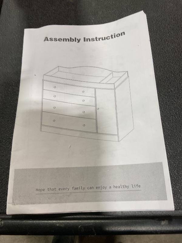 Photo 1 of *** PICTURE FOR REFERENCE***Baby Changing Table with 5 Drawers for Infants Nursery Dresser Chest with Changing Table Top Storage Changing Station Dresser Diaper Changing Station Nursery