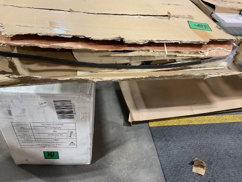 Photo 1 of *** MAJOR DAMAGE ***Offex 6' Rectangular Wood Folding Banquet Table with Clear Coated Finished Top