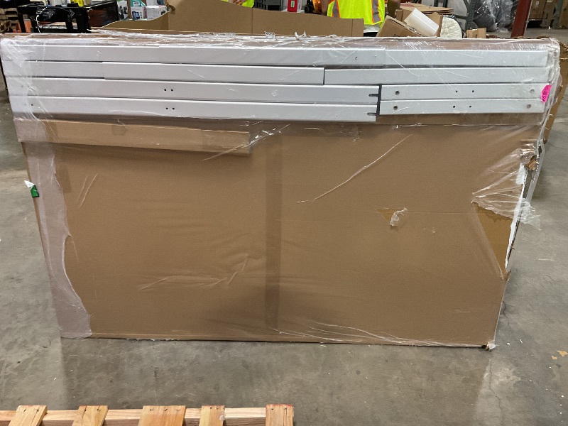 Photo 1 of *** MAJOR DAMAGE ***VIZ-PRO Double-Sided Magnetic Mobile Whiteboard, 72 x 48 Inches, Rolling Dry Erase Board Easel Stand on Wheels with Aluminium Frame for School Office Home 6' x 4'