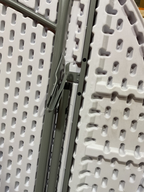 Photo 1 of *** MINOR DAMAGE ***Flash Furniture Kathryn 5-Foot Round Granite White Plastic Folding Table, Commercial Grade Round Table for 8 Guests