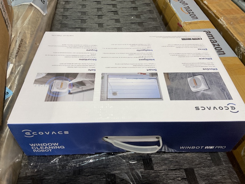 Photo 1 of ** FOR PARTS ONLY** ECOVACS Winbot W1 Pro Window Cleaning Robot, Intelligent Cleaning with Dual Cross Water Spray Technology, Win SLAM 3.0 Path Planning, 2800Pa Suction Power, Edge Detection Technology, App Control,Grey