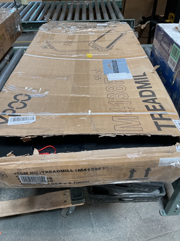 Photo 1 of **FOR PARTS ONLY POWERS ON BELT DOESN'T MOVE *** YPOO Foldable Treadmill with Incline, Walking Pad with Handle Bar 3 Level Incline, Portable Folding Treadmills for Home/Office 300 Lbs Capacity, Quiet Desk Treadmill with Remote Control & APP