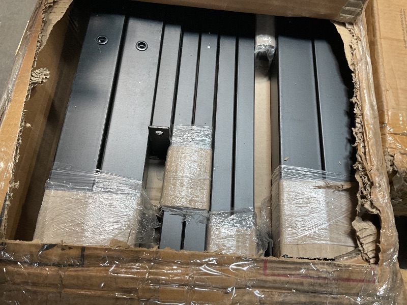 Photo 1 of *** PHOTO REFERENCE FOR REFERENCE, BOX B ONLY ***Metal Triple Bunk Bed, Twin Over Twin Over Twin Heavy Duty Bunkbeds, Full-Length Guardrail Family-Friendly for All Ages, Bedroom, No Box Spring Needed, Easy Assembly, Black