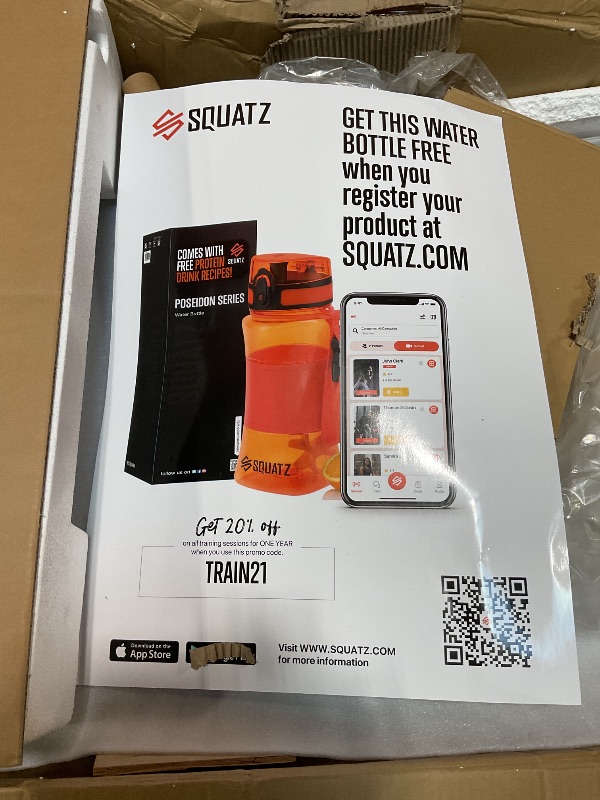 Photo 1 of *** USED ***SQUATZ Apollo Board Smart Home Gym 265 LBS Resistance, Multifunctional All in One Gym, Cable Weight Machine with 3 Training Modes, Fitness Strength Workout Equipment, Wheels, Handles for Travel, App