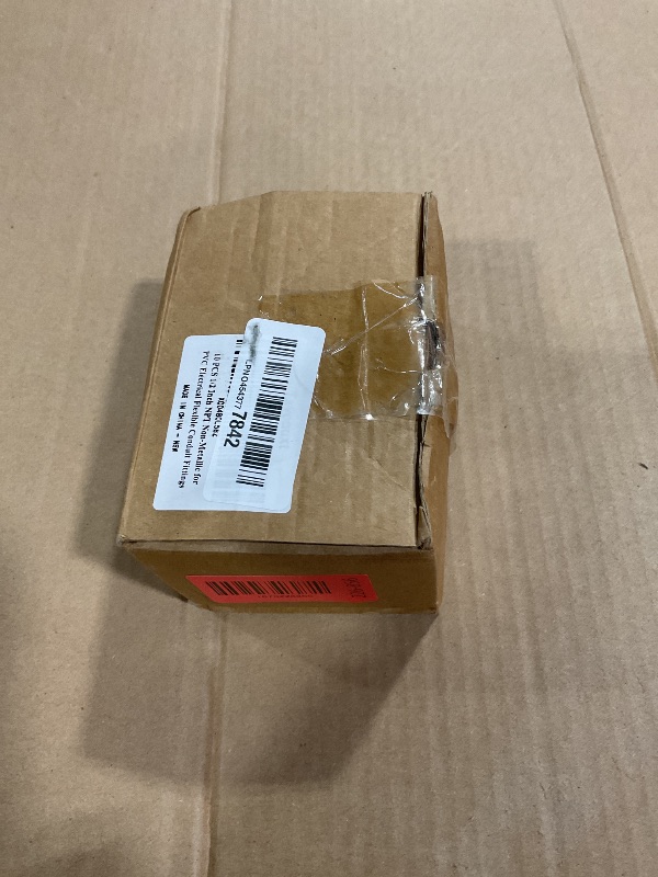 Photo 1 of 10 PCS 1/2" Liquid Tight Connector NPT Non-Metallic for PVC Electrical Flexible Conduit Fittings - Sturdy, Quick Installation, UL Listed for Home Outdoor Tubes Tools