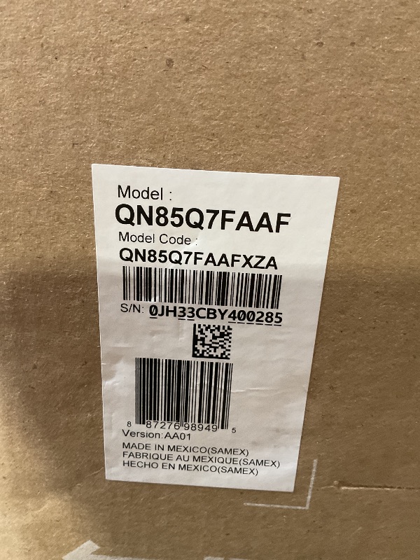 Photo 1 of *** MINOR DAMAGE ***Samsung 85-Inch Class QLED Q7F Series Samsung Vision AI Smart TV (2025 Model, 85Q7F) Quantum HDR, Object Tracking Sound Lite, Q4 AI Gen1 Processor, 4K upscaling, Gaming Hub, Alexa Built-in
