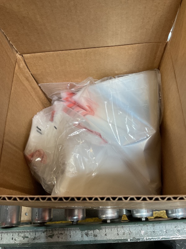 Photo 1 of 100 Count - 20" x 20" Extra-Large Self Seal Poly Bags with Suffocation Warning, 1.5 Mil, Clear Polybags with Resealable Adhesive Strip for Shipping & Packaging Clothing, T Shirts & Sweaters. GPI