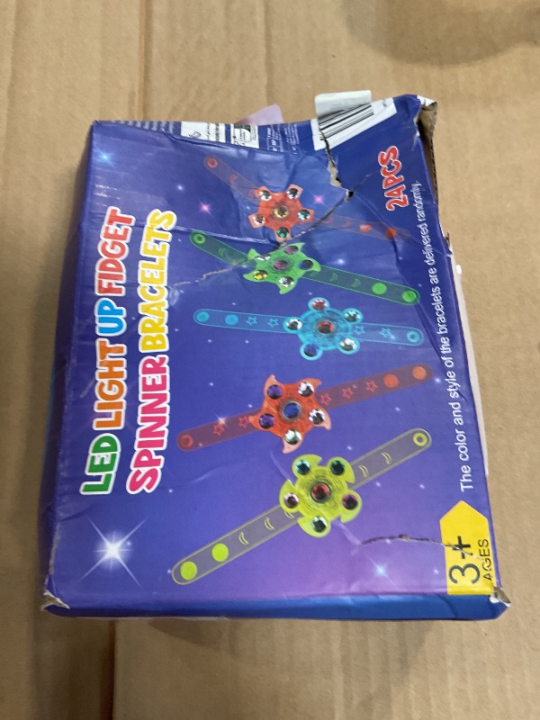Photo 1 of 24pcs  Fidget Spinner Bracelets Glow Party Favors Bulk for Kids 4-8 8-12 Easter Egg Fillers Goodie Treat Bag Stuffers Classroom Treasure Box Toys Carnival Prizes Pinata Birthday Return Gifts